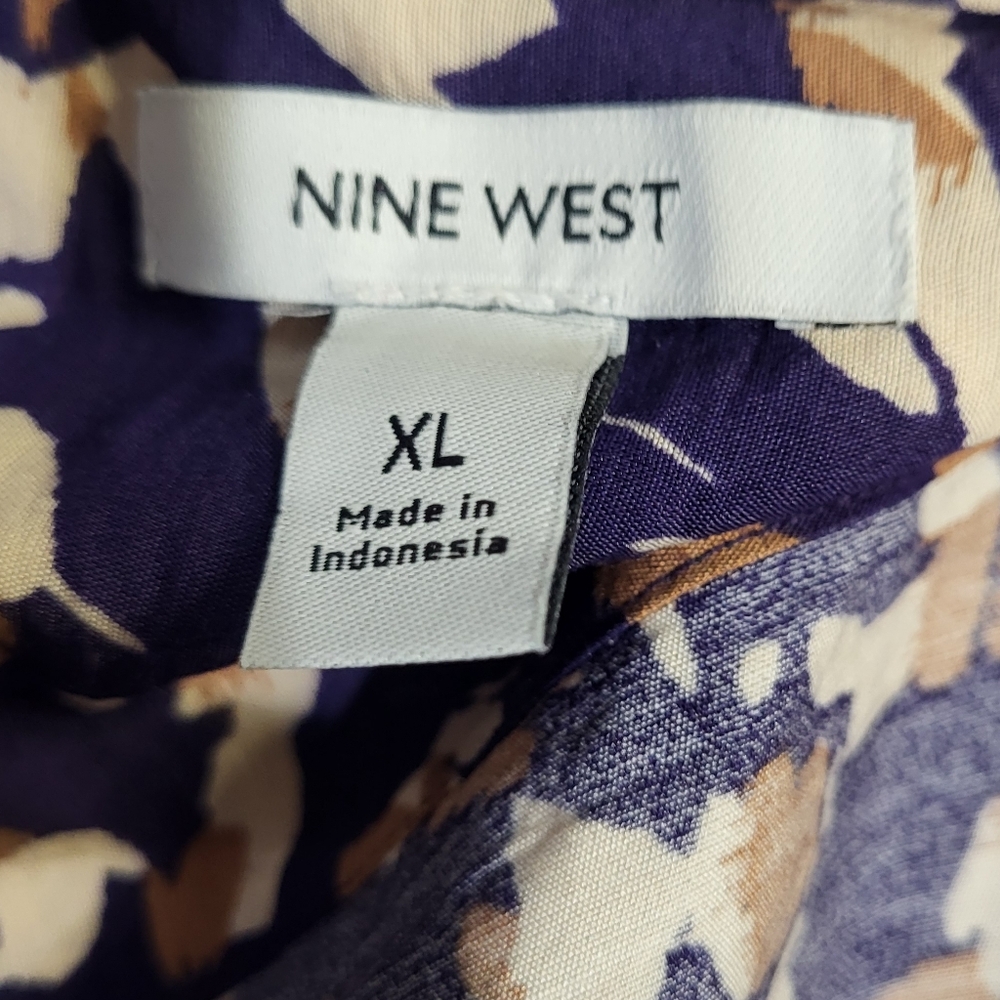 Nine West Blue and Pink Midi Dress - Picture 10 of 10